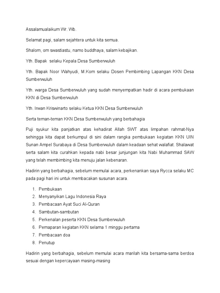 Teks MC | PDF