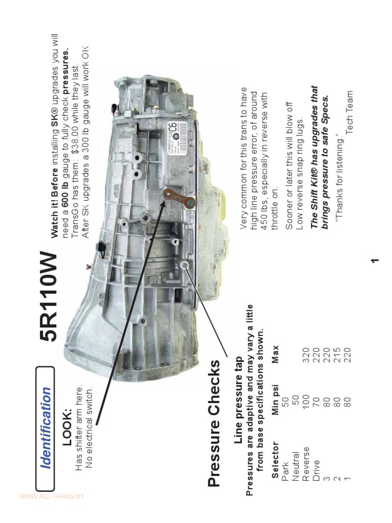 5R110W Low Quality | PDF | Clutch | Valve