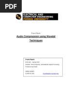 Audio Compression Using Wavelet Techniques: Project Report