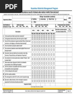 Hazardous Material Weekly Inspection