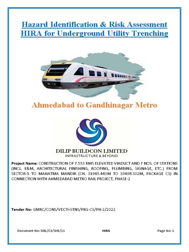HIRA for Utility Trenching Safety | PDF | Electrical Connector ...