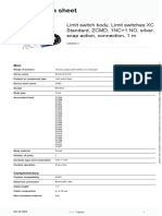 Limit switch body specifications