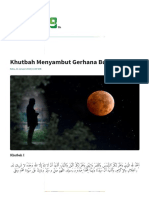 Khutbah Menyambut Gerhana Bulan