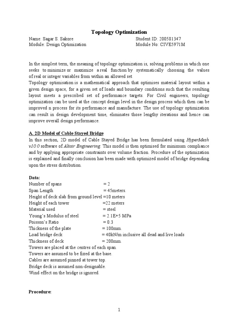 2D Model of Cable Stayed Bridge | PDF | Mathematical Optimization ...