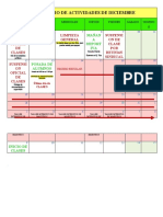 Calendario de Actividades de Diciembre