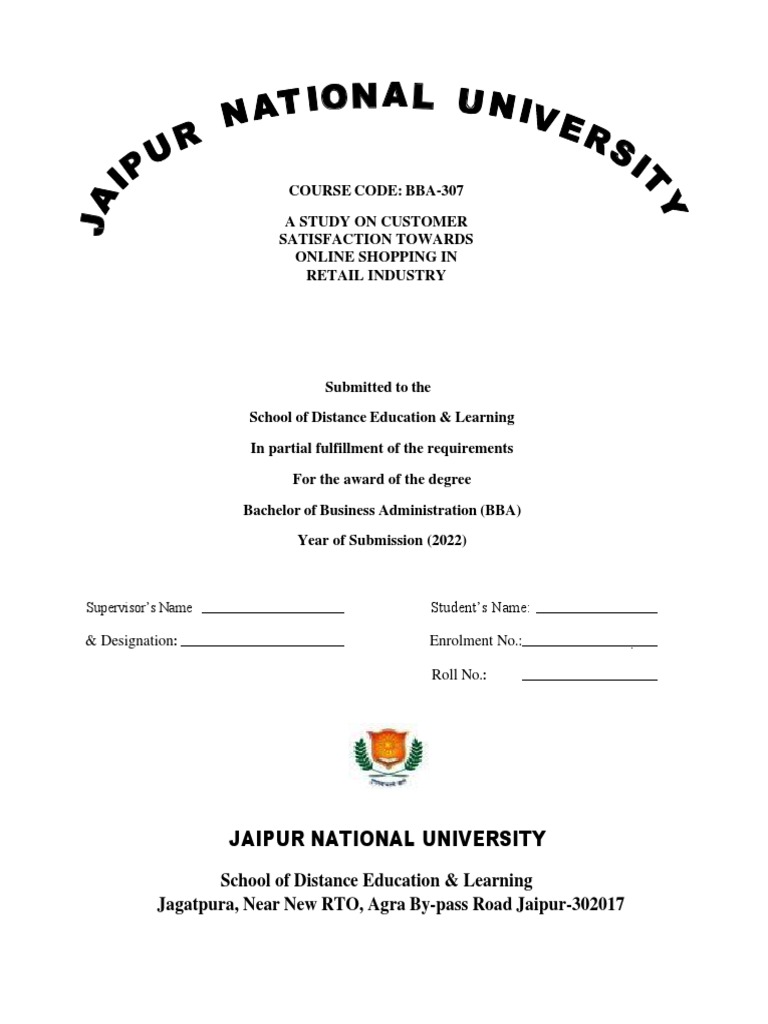 Project Report PDF Online Shopping Retail