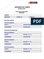 Cuaderno de Campo 2022