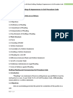 Drafting, Pleadings & Appearances in Civil Procedure Code