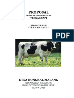 Proposal Permohonan Ternak Sapi Bongkal Malang-Ternak Jaya