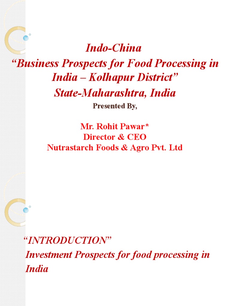Investment in Food Processing in IndiaKolhapurIDistrict 1 PDF