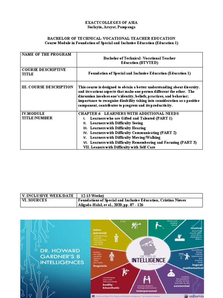 Special Education Module Overview | PDF | Speech | Autism Spectrum