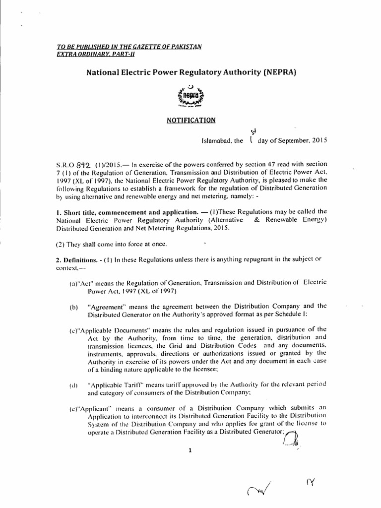 Photo inspiration: Picture Idea: Nepra Net Metering Regulations 2015
