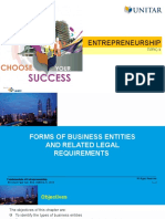 Topic 3 - Forms of Business Entities Related Legal Requirements