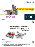 Topic 2 - Developing A Business Mindset