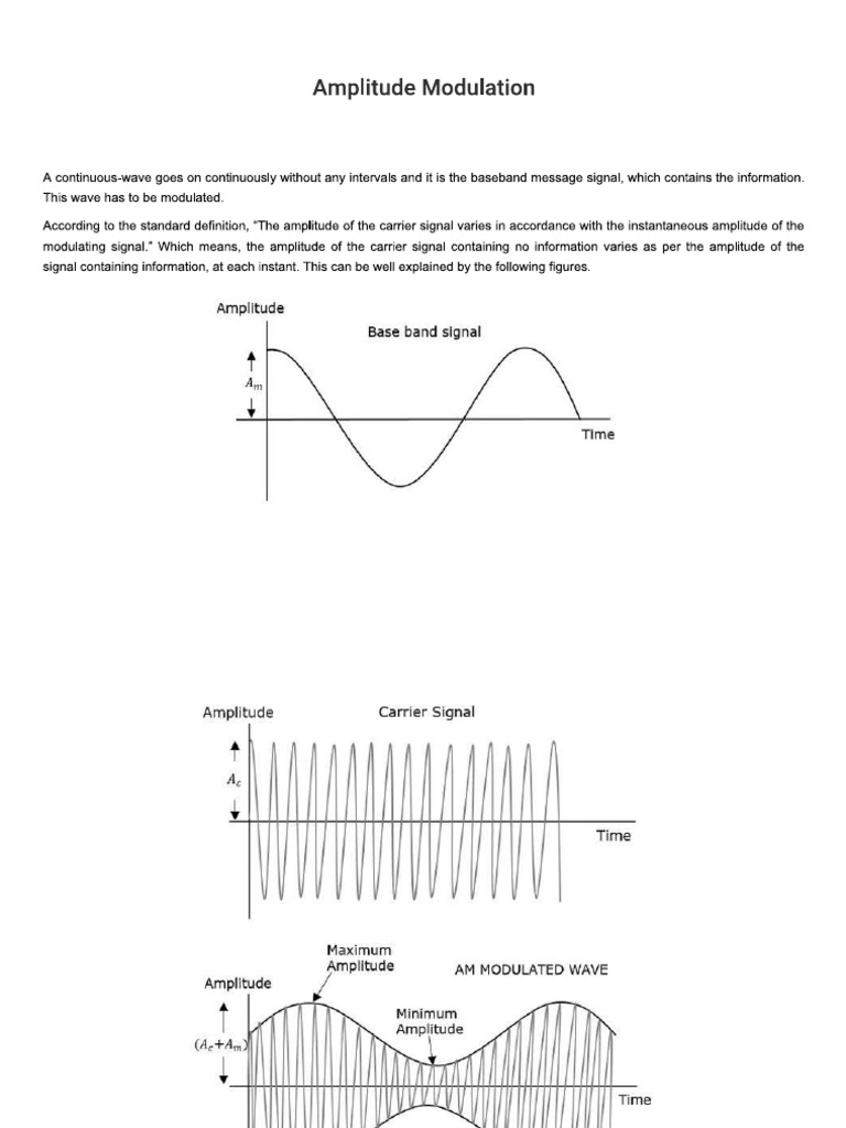 Amplitude Modulation | PDF