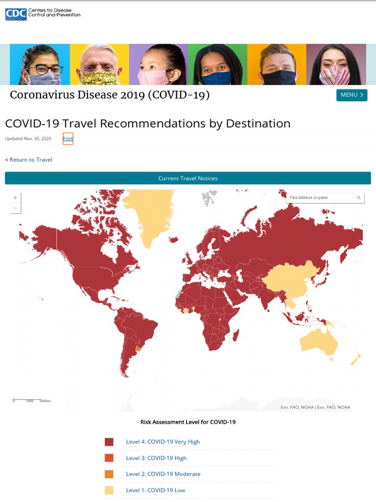 COVID19 Travel by Destination CDC PDF Island