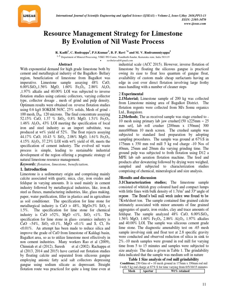 RESOURCE MANAGEMENT | PDF | Silicon Dioxide | Limestone