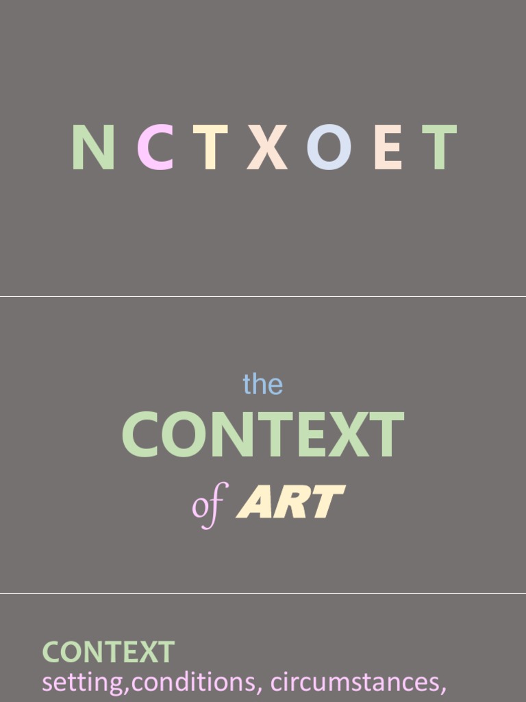 Understanding Art Contexts | PDF | Art