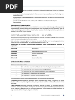 Internal Assessment Rubric