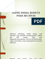 Aspek Sosial Budaya Pada Ibu Nifas