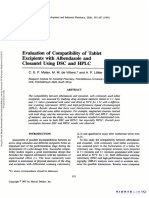 Evaluationof Compatibilityof Tablet Excipientswith Albendazoleand Closantel Using DSCand HPLC