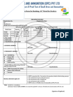 Application Form of .32 Pistol For Dealers