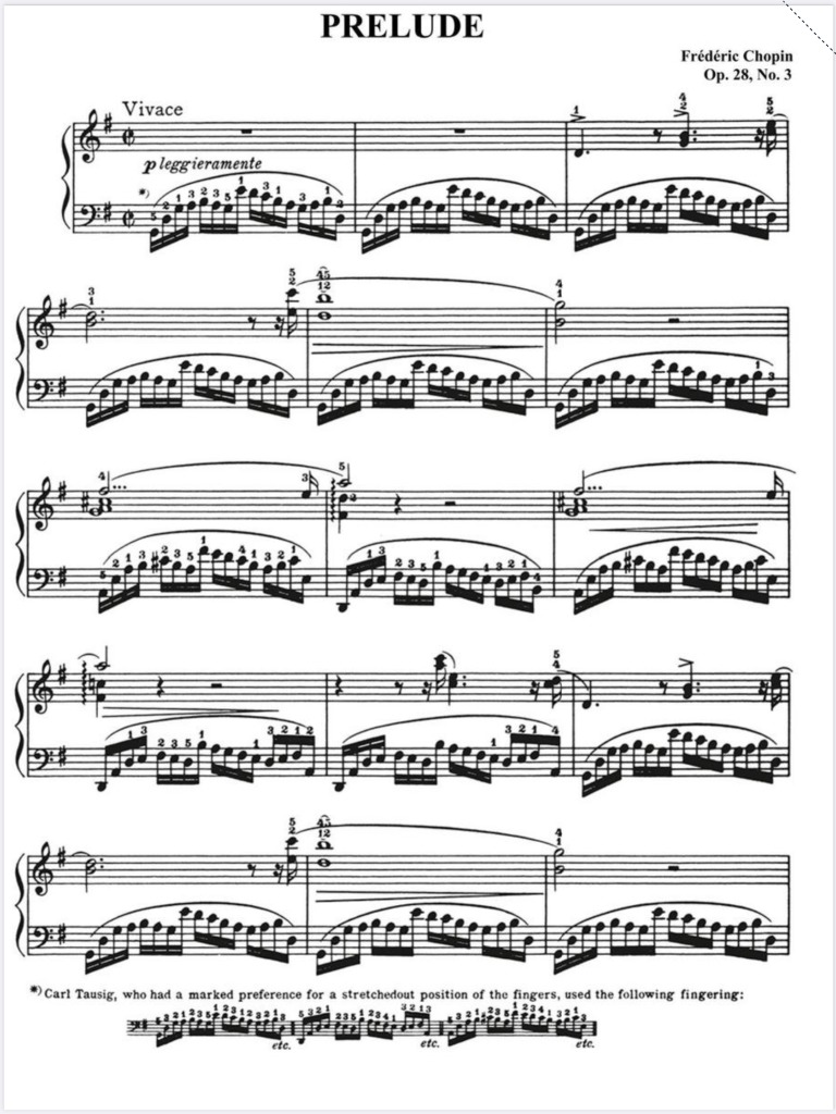 CHOPIN Prélude Op.28 N°3 PDF