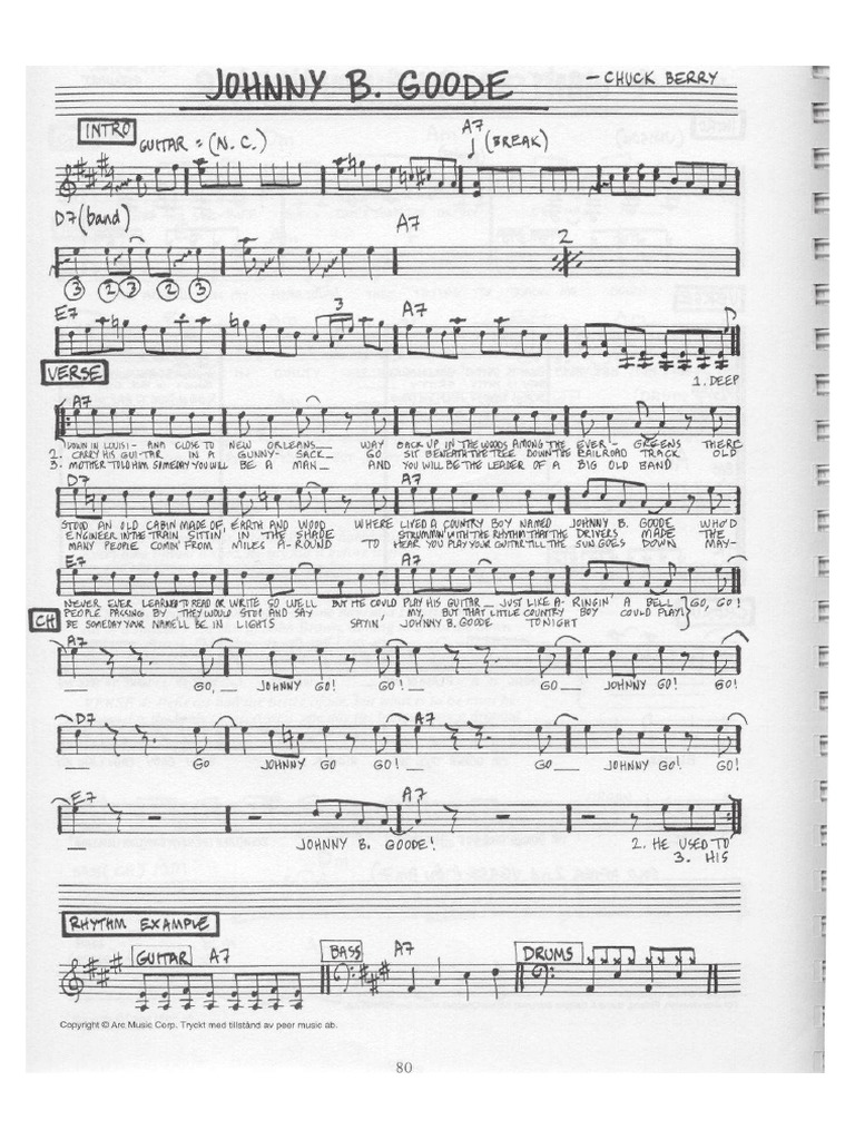 Johnny B. Good Chuck Berry PDF