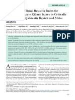Doppler-Based Renal Resistive Index For Prediction of Acute Kidney Injury in Critically Ill Patients - A Systematic Review and Meta-Analysis