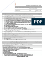 Aerial Lift PreUse Inspection Checklist