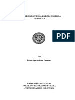 Jenis - Jenis Dan Pola Kalimat Bahasa Indonesia: I Gusti Ngurah Ketut Putrayasa