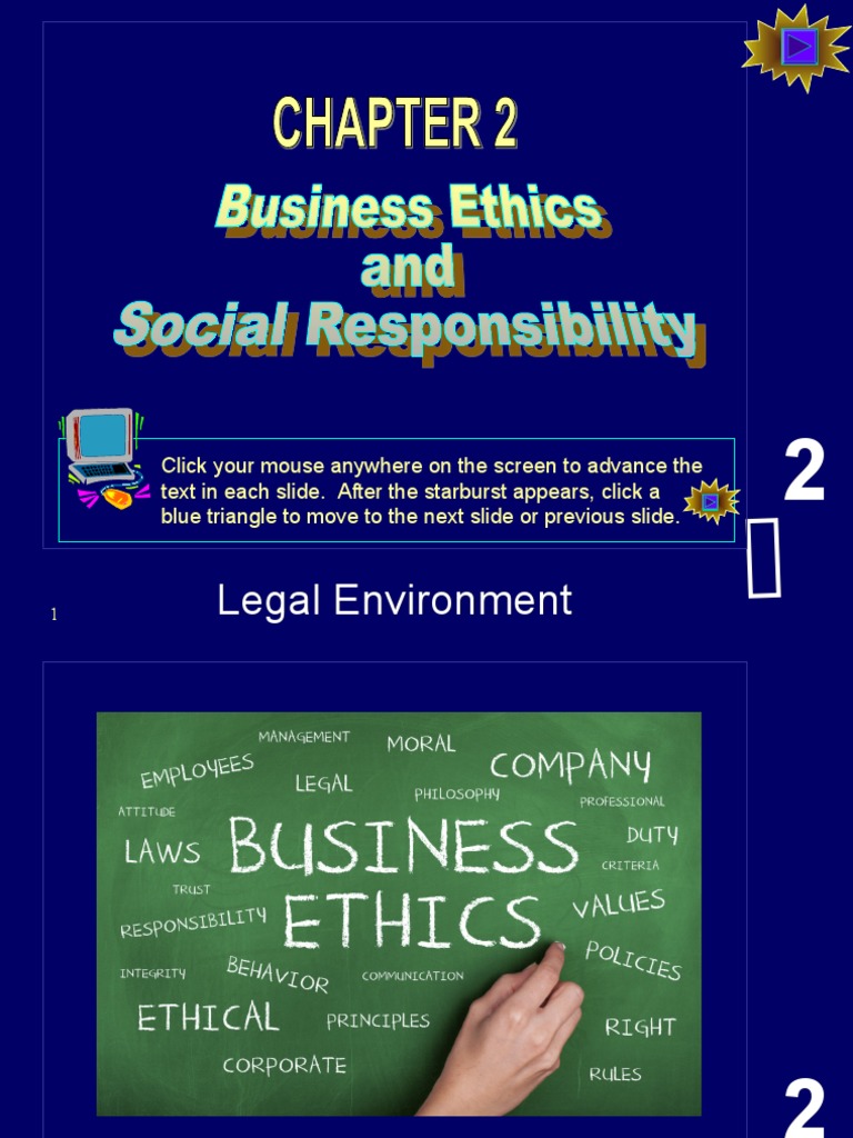 Chapter 2 - Business Ethics and Social Responsibilities | PDF ...