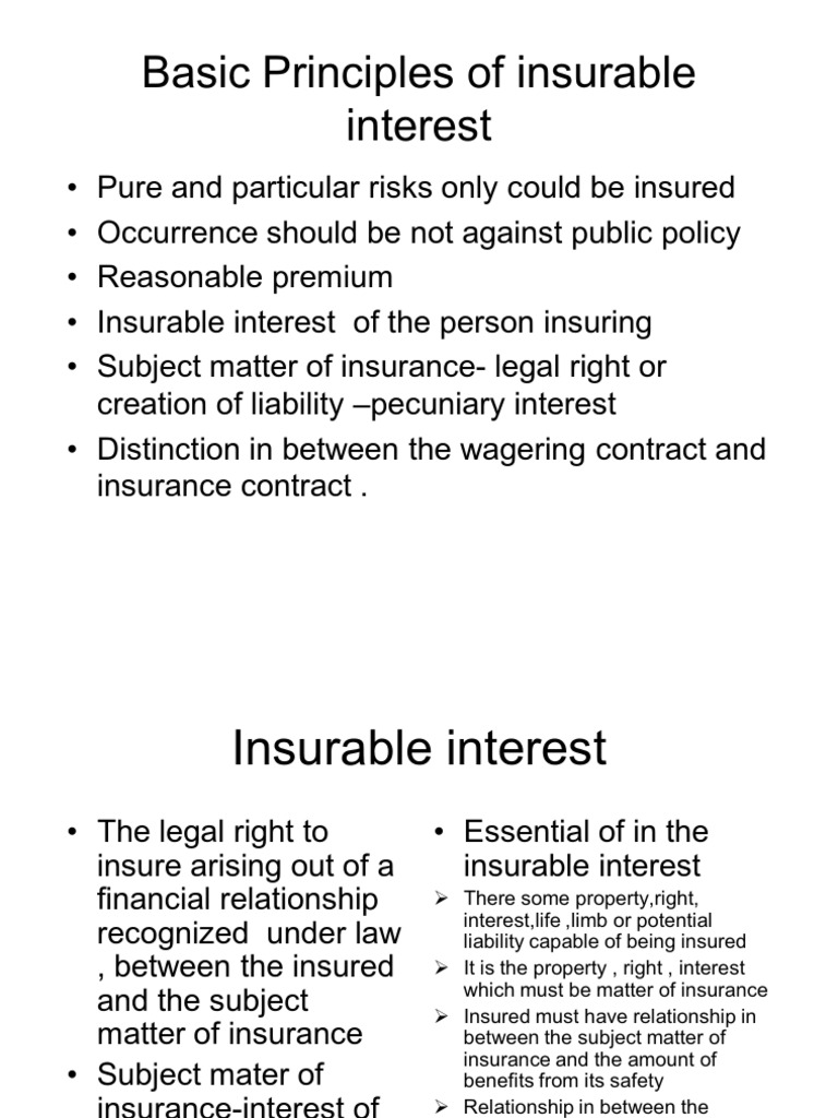 Insurable Interest | PDF