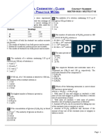 Physical Chemistry - Class 11th - Practice MCQs