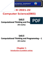 Unit II Computational Thinking and Programming - 1: (45 Marks)