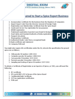 Documents Required To Start A Spice Export Business