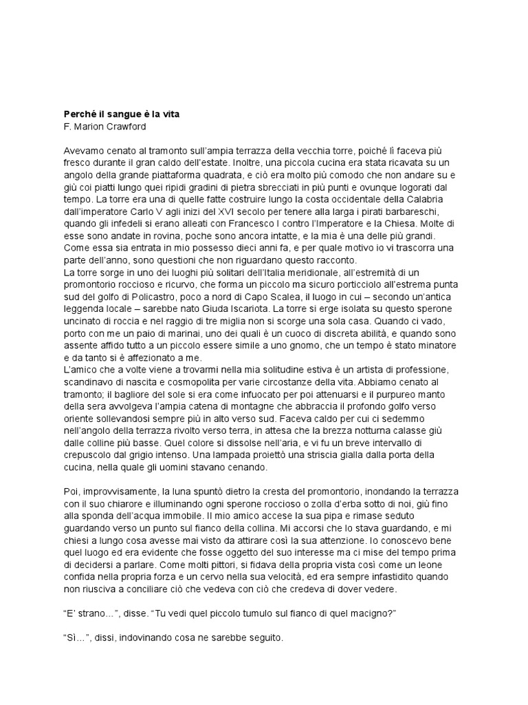 Perché Il Sangue È La Vita | PDF
