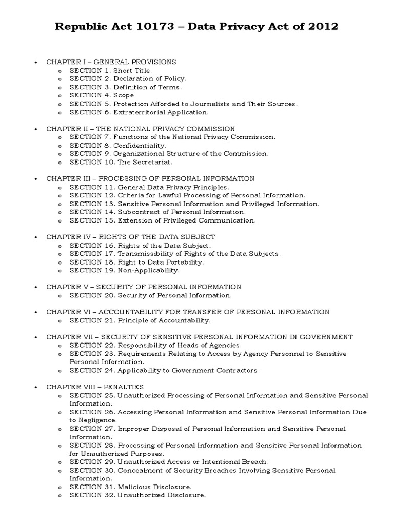Republic act 10173 data privacy act of 2012 with irr pdf
