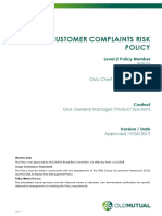 Complaints Risk Policy Jul21