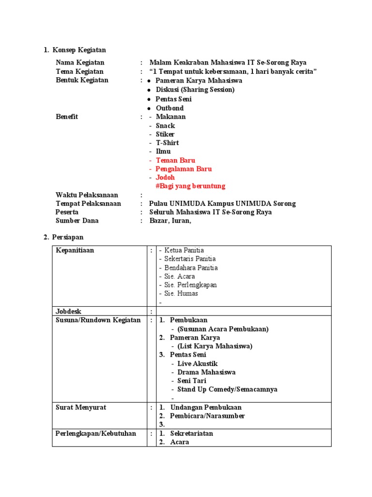 Konsep Malam Keakraban Mahasiswa | PDF | Ilmu Sosial