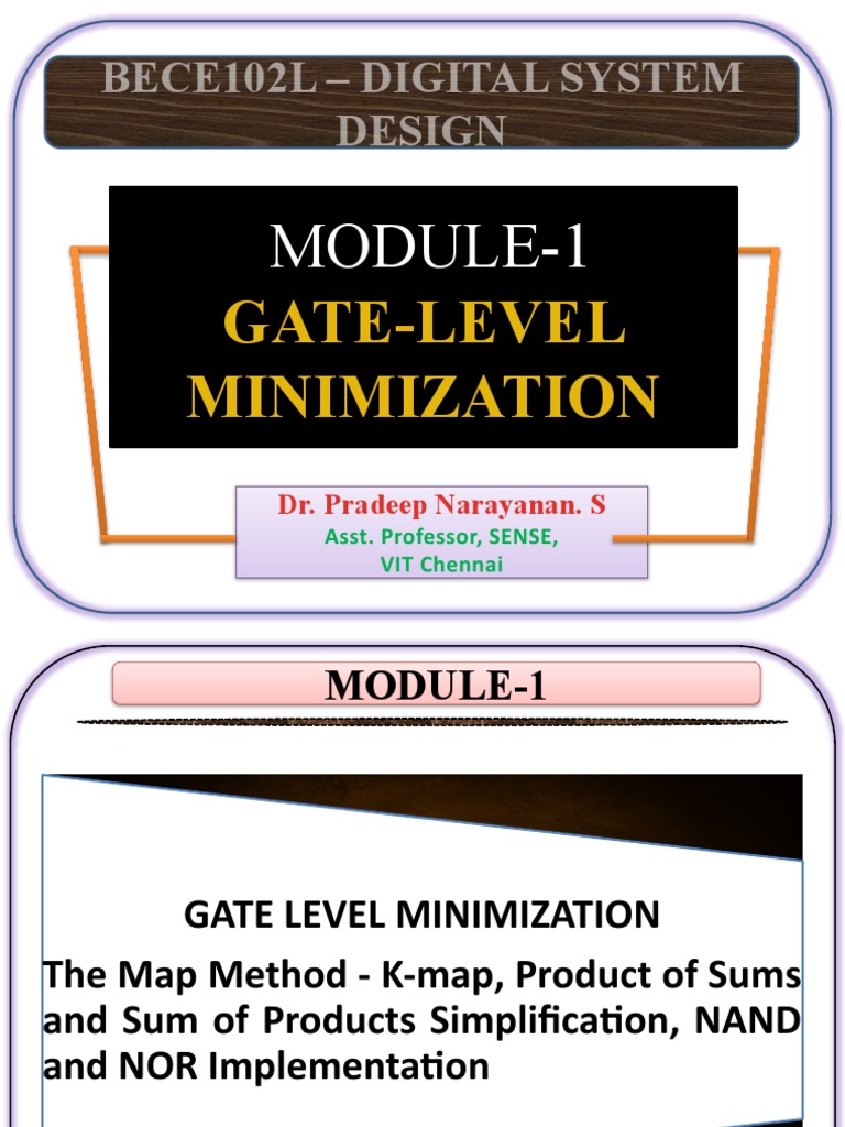 DSD Module 1 - Notes 3 | PDF | Logic Gate | Computer Programming