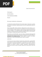 CARTA DE PRESENTACIÓN SERVICIOS PROFESIONALES INDEPENDIENTES