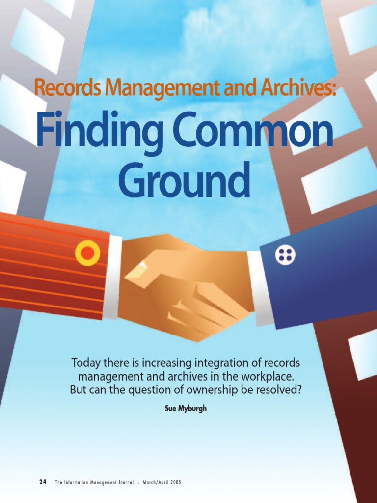 Records Management and Archives Finding PDF Records Management
