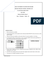 Business Statistics HSSC II Paper I