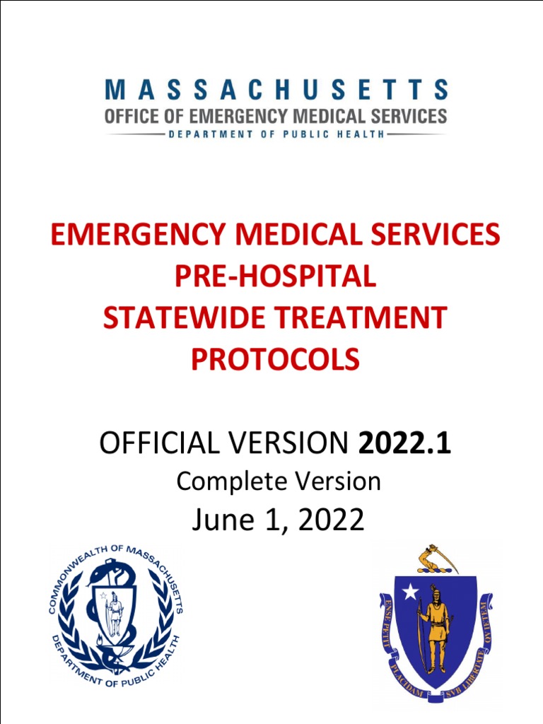 Massachusetts EMS Prehospital Statewide Treatment Protocols 2022 PDF