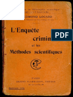 L'Enquete Criminelle Et Les Méthodes Scientifiques - 1920
