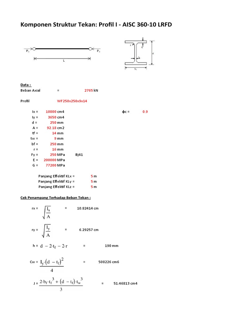 Analisis Kekuatan Profil WF250 | PDF | Sains & Matematika