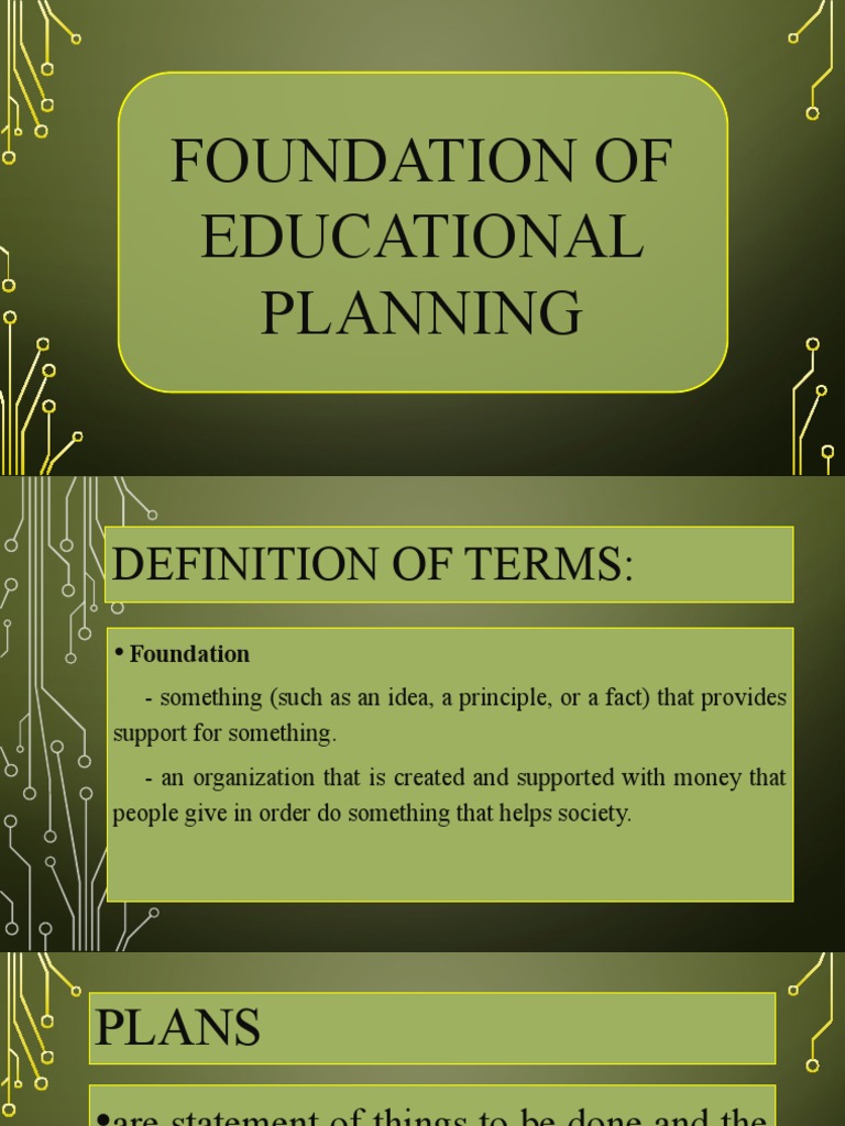 Foundation of Educational Planning PDF Sociology Planning