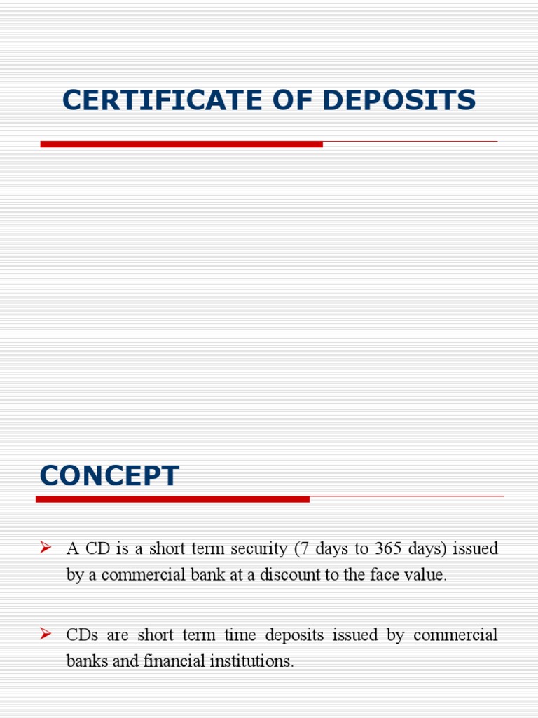 Certificate of Deposits | PDF