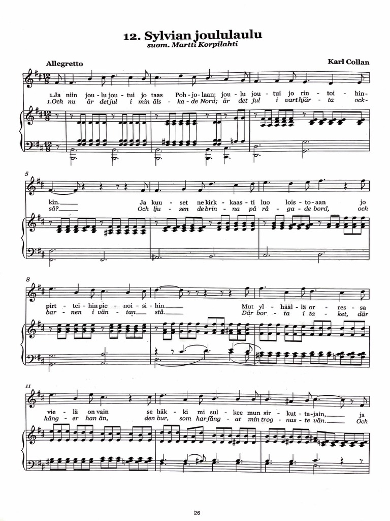 Collan Sylvian Joululaulu Pdf